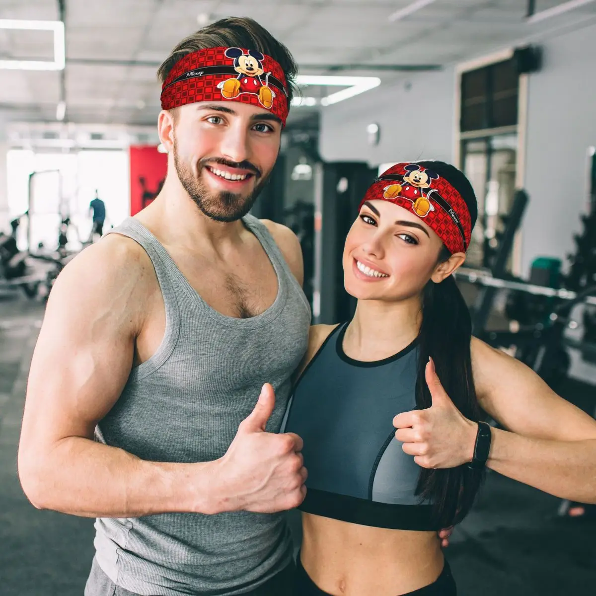 Disney Topolino Minnie Donna Uomo Fasce sportive Fascia per capelli Fascia per capelli estiva Fascia per l'assorbimento dell'umidità per la corsa