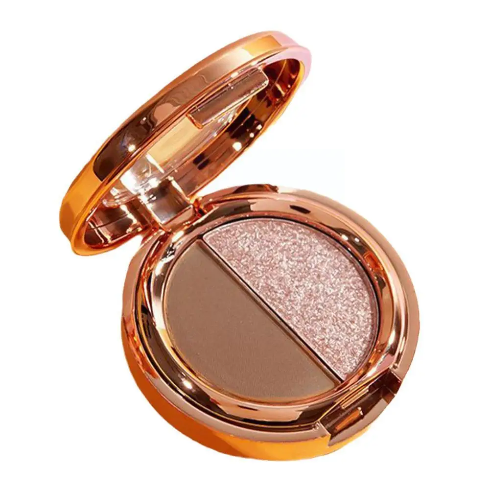 Beauty Glazed-Fard à barrage bicolore nacré, yeux oranges brillants, ombre dorée, cosmétiques de maquillage, paillettes, P5W1, 256