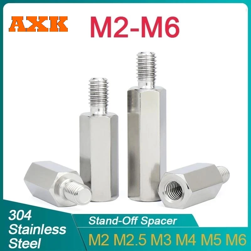Stainless Steel M2 M2.5 M3 M4 M5 M6 Hex Standoff Male to Female  Stand-off Spacer Screw