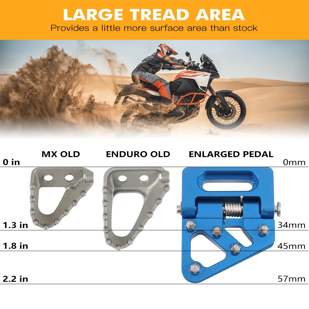 Folding Rear Brake Pedal Plate For Husqvarna NORDEN 901 2022-2023 701 ENDURO 701 SUPERMOTO 2016-2023 KTM 790 890 Adventure/R