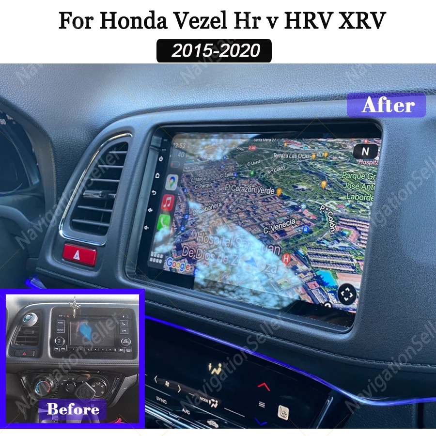 

For Honda Vezel HR V HRV XRV 2015 - 2020 Android Auto Wireless CarPlay Radio Stereo Multimedia Navigation Touch Screen Youtube
