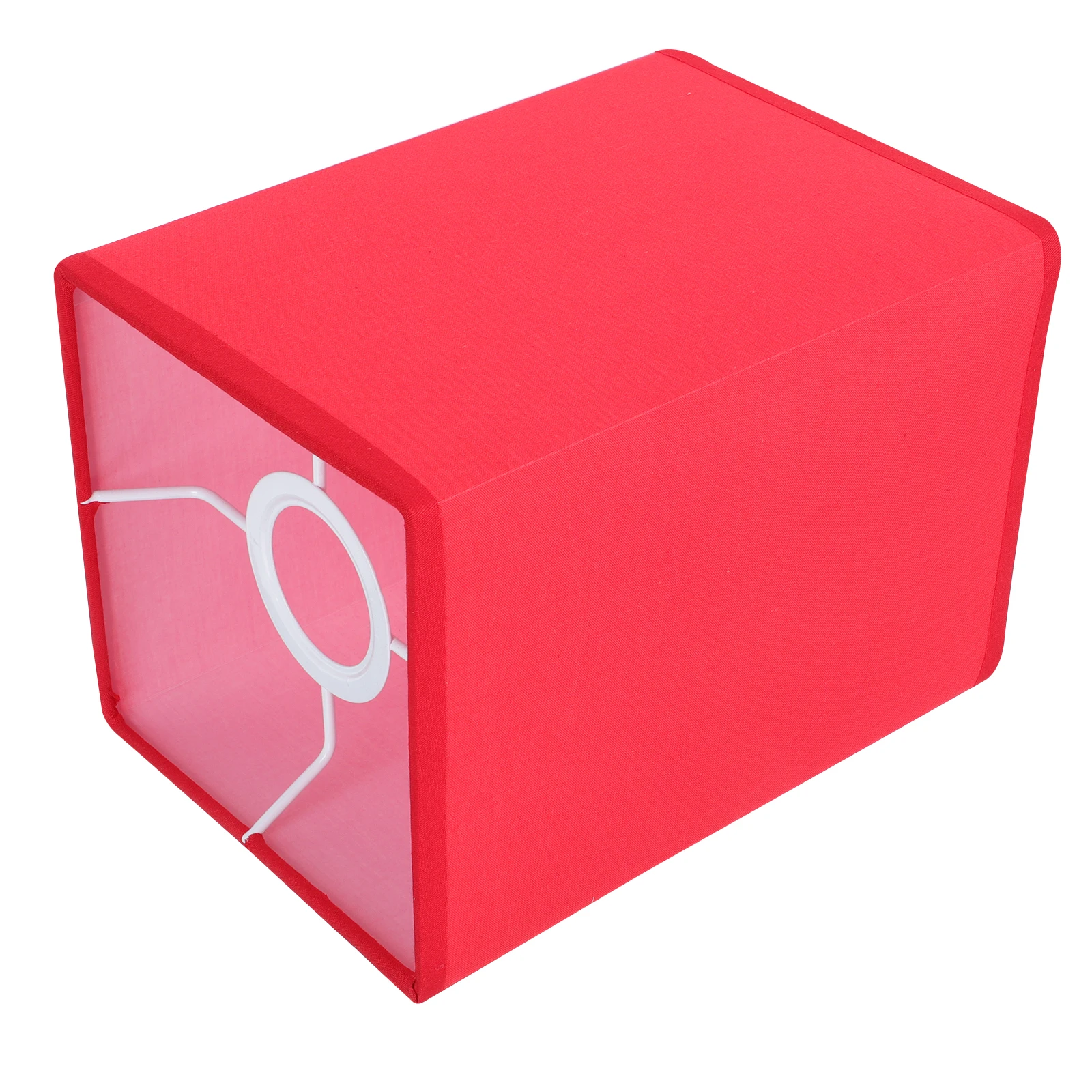 

Square Lampshade Fabric Iron Retro Desk Light Cover Bedroom Living Room Warm Atmosphere Easy Install Remove Lighting