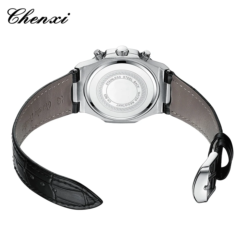 CHENXI Men's Business Watches Luxury Waterproof Luminous Calendar Leather Quartz Wristwatch High-quality Casual Sports Watch