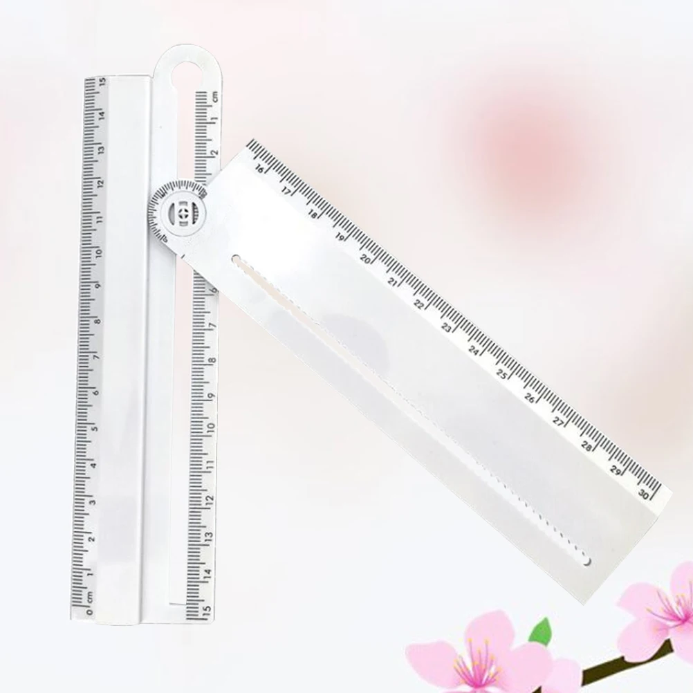 

1Pc Combination Square Set Multifunctional Angle Ruler Rotatable Arc Tool for Line Size Thickness Measurement Accurate for Home
