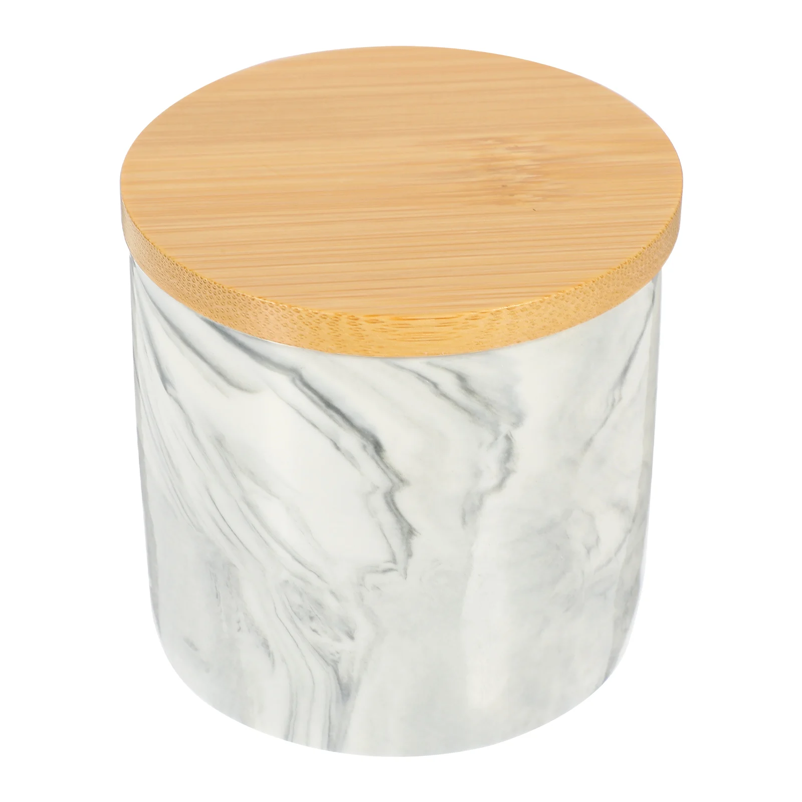 

Airtight Ceramic Spice Jar Bamboo Lid Storage Salt Rack Container Coffee Sugar Tea Grey Small Kitchen Holder Home Office