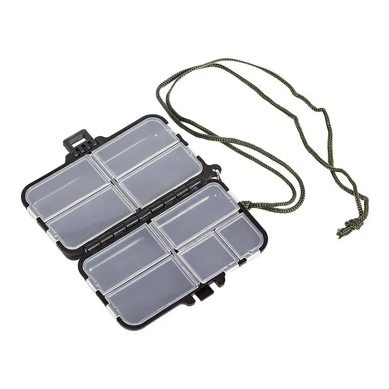 Tacklebox For Fishing Waterproof Hangable Portable Tackle Boxes Rectangular Fishing Box Organizer With 9 Removable Slots