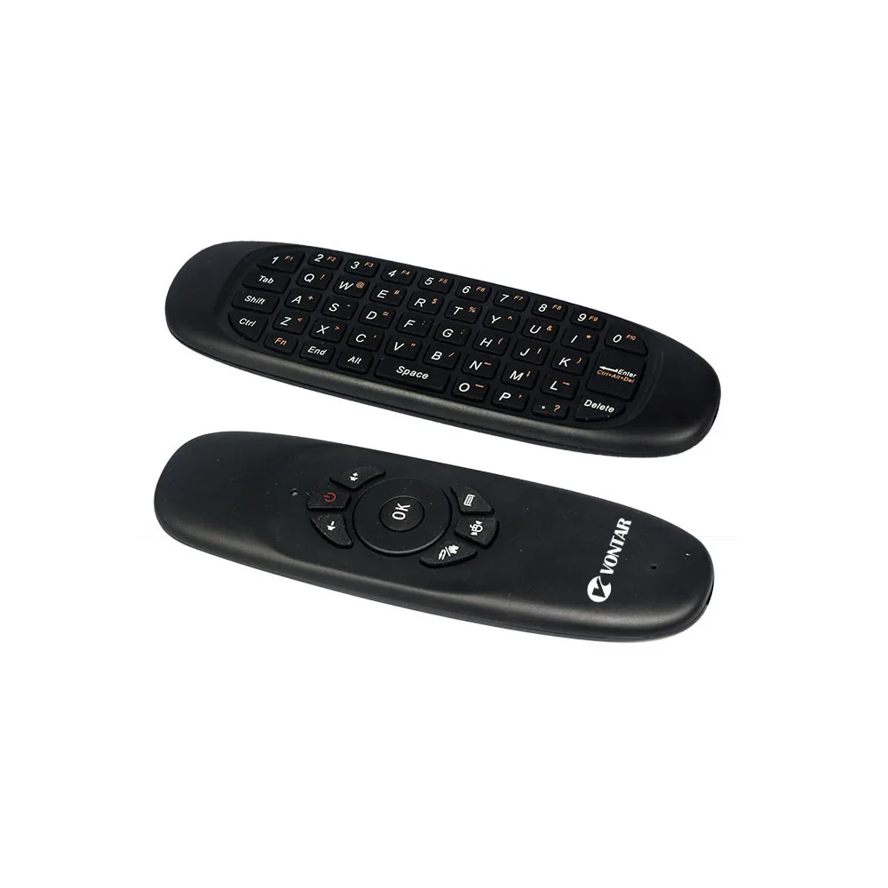 VONTAR  English VONTAR C120 air Mouse Rechargeable mini Wireless Keyboard for Android TV Box H96max X96max HK1 X88pro PC