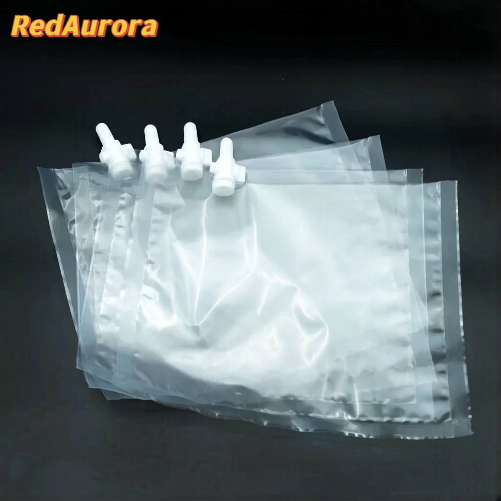 Single PTFE Valve 0.5L 1L 2L 3L 4L 5L 8L 10L Tedlar PVF Gas Sampling Bags for Solid VOCs Residual Detection Pack of 1