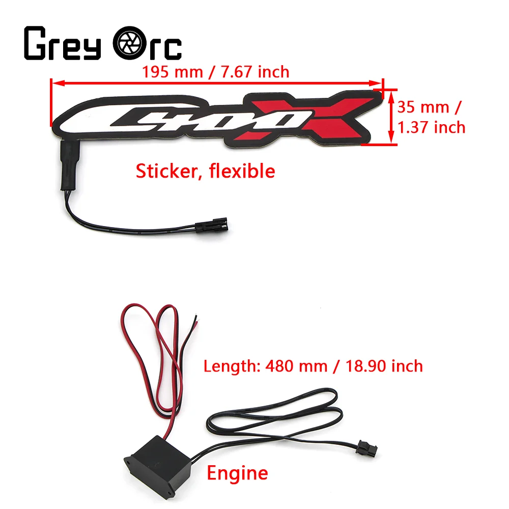 For BMW C400X C 400X Accessories Motorcycle Decorative Lights Body Glowing Stickers Cold Light Glowing Badges