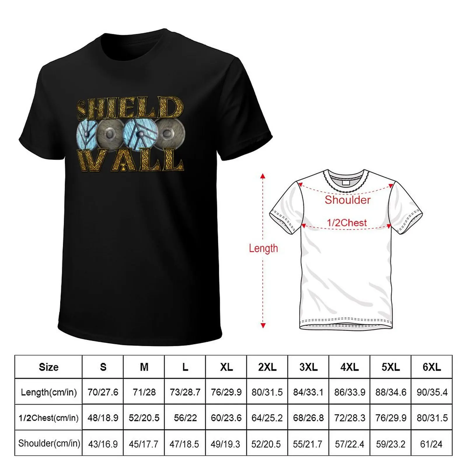 Shield wall, TLK T-Shirt cute tops blacks hippie clothes outfits for men