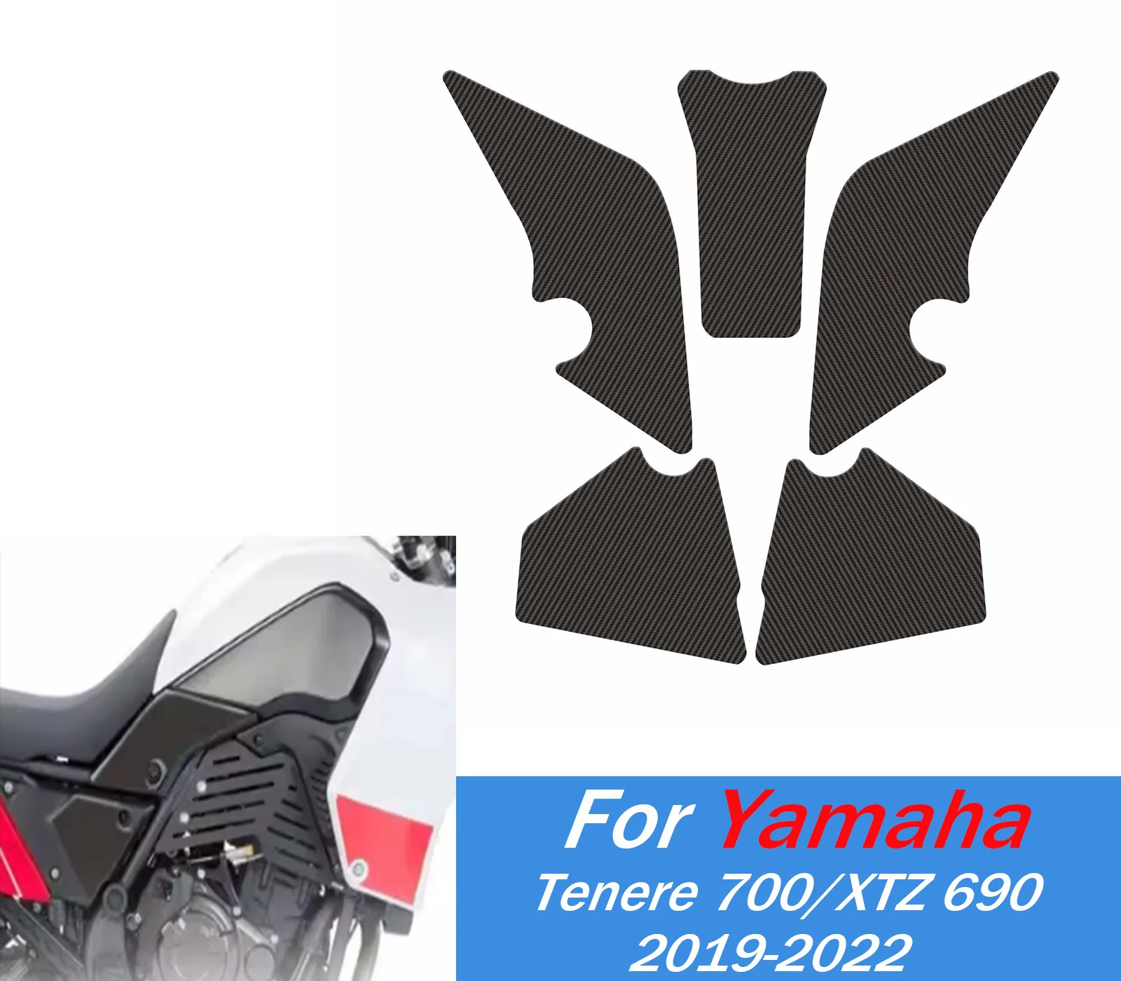 

Fuel Tank Anti-Slip Side Stickers Waterproof Pad For YAMAHA Tenere 700 XTZ 690 2019-2022 Motorcycle Scratch Resistant Sticker
