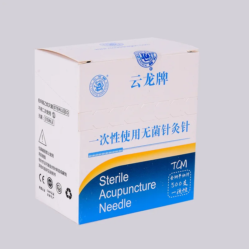 500 pcs 0.16/18/25/30/35/40mm  disposable sterile acupuncture needle flat handle massage needle