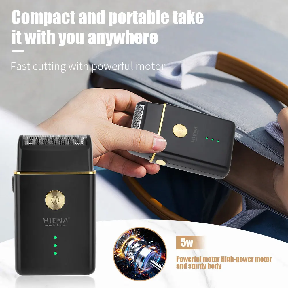 Electric Shaver Professional Beard Trimmer Razor Portable Mini Shaver Reciprocating Shaving Blade USB