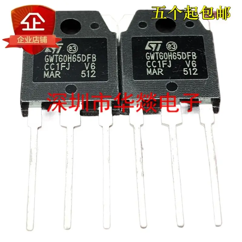 5pcs  GWT60H65DFB STGWT60H65DFB  TO-3P 650V 60A