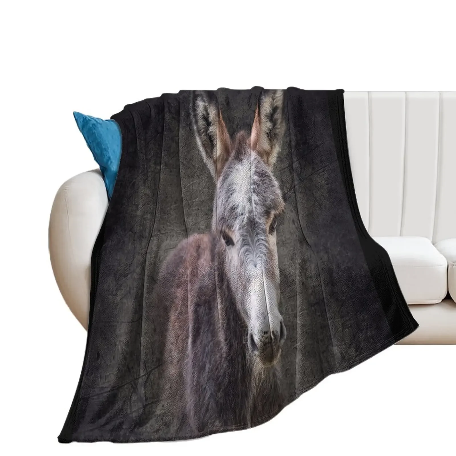 Donkey foal Mattheo Throw Blanket Baby warm for winter Luxury Thicken Flannels Blankets