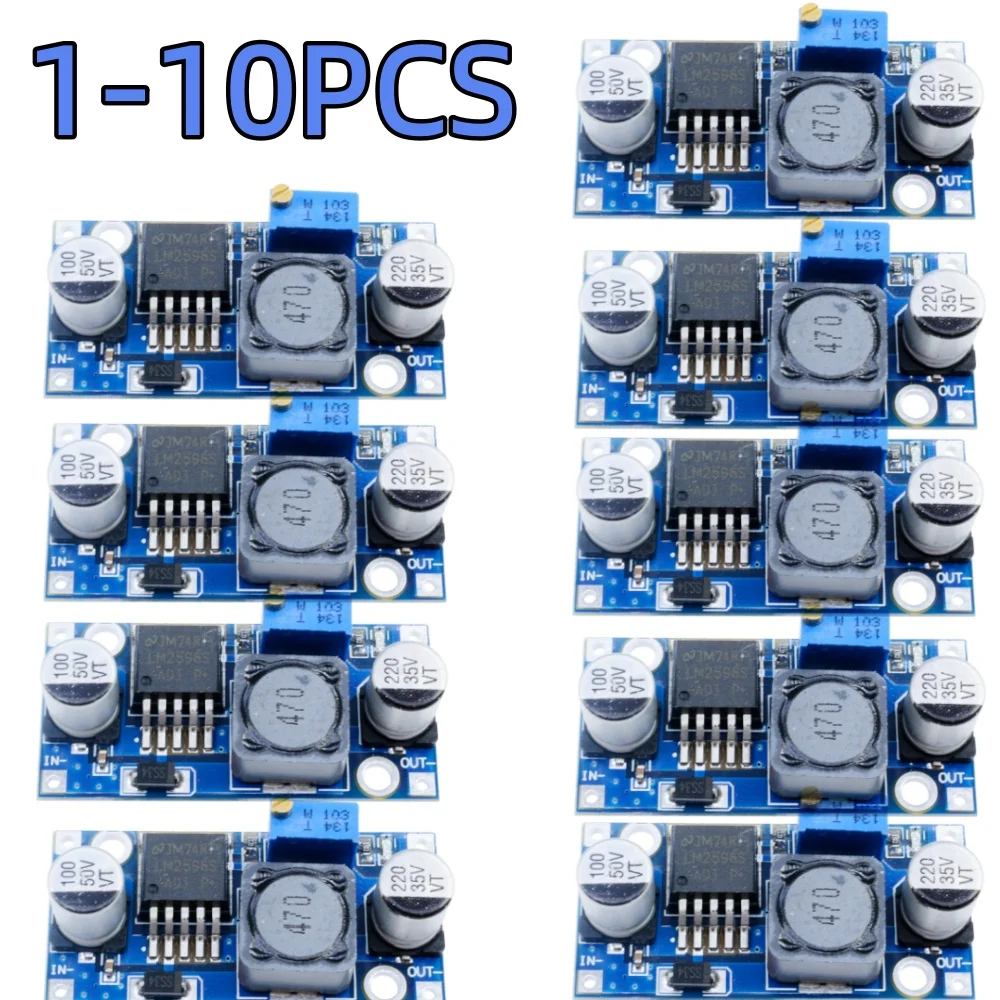 1/5/10pcs LM2596 DC-DC Adjustable Buck Converter 3.2V~35V to 1.25-35V Power Supply Step Down Voltage Regulator Module