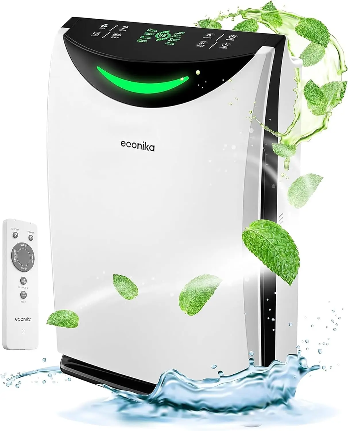 4 in 1 Humidifier and Air Purifier in One Up To 1035 SqFt - Ionizer UV C Light Air Purifier and Humidifier Combo, Whole House