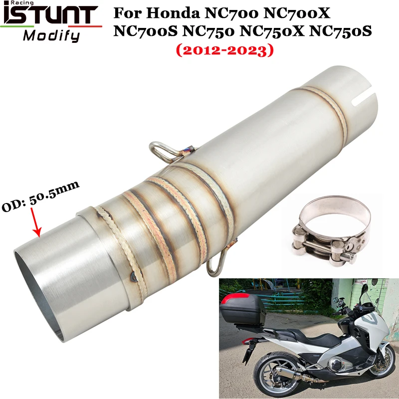 Motorcycle Exhaust Systems Slip On For Honda NC700 NC700X NC700S NC750 NC750X NC750S 2012-2023 Mid Link Pipe Escape 51mm Muffler 