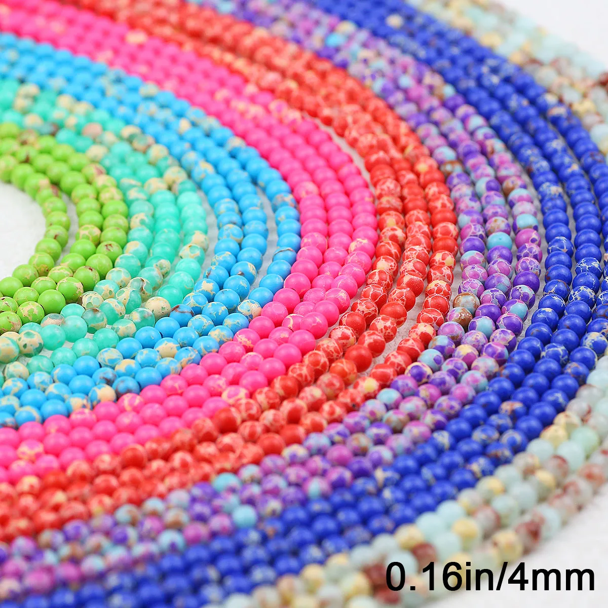 Naturstein Kaiser Türkis Lose Runde Spacer Perlen 1 Strang 4mm 88 Stück für Schmuckherstellung Armband Halskette Diy Zubehör