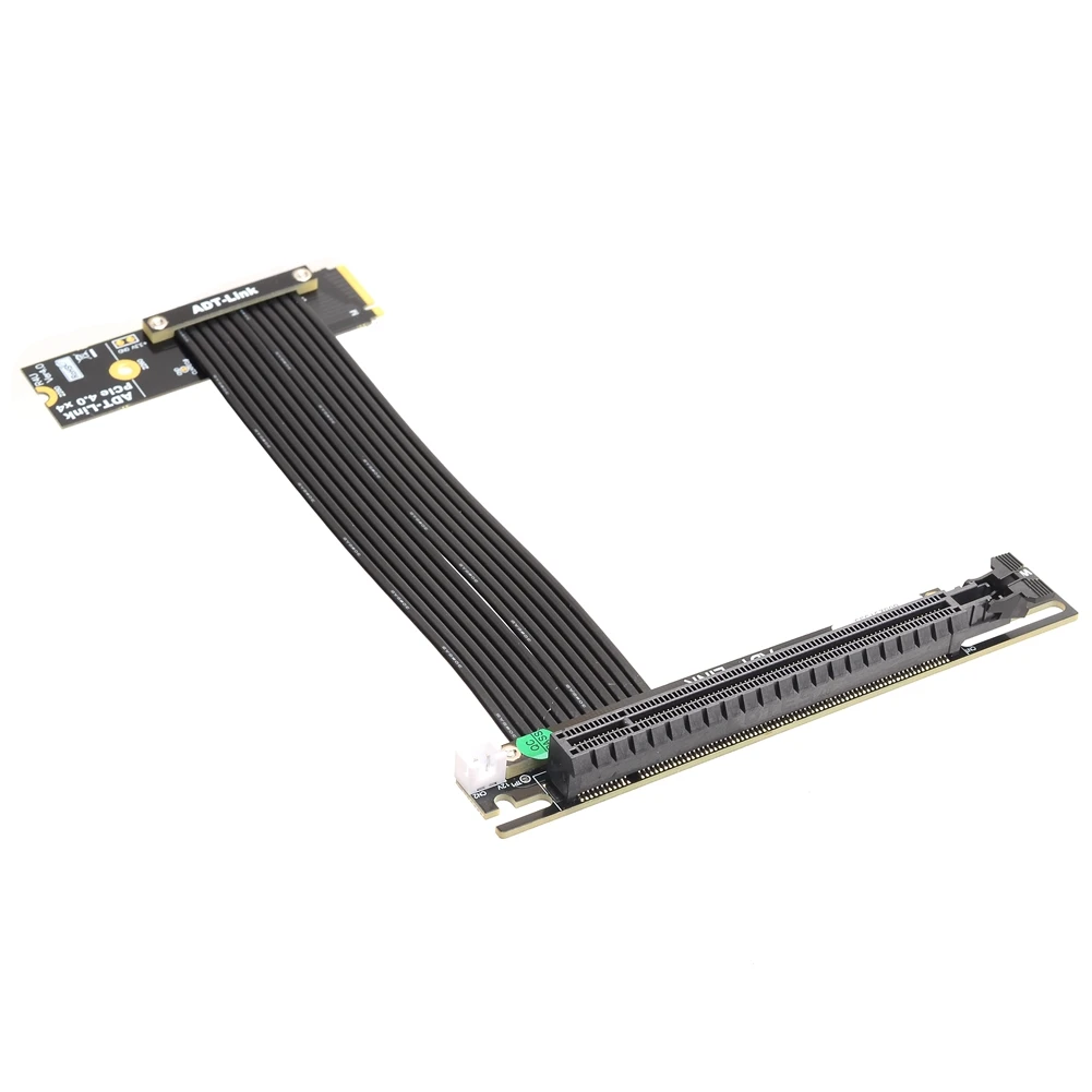 Riser M.2 NVMe TO PCI Express 4.0x16 Extender Jumper สำหรับ GPU กราฟิกการ์ดวิดีโอพร้อมสายไฟ4P SATA 64G/BPS PCI-E 16X