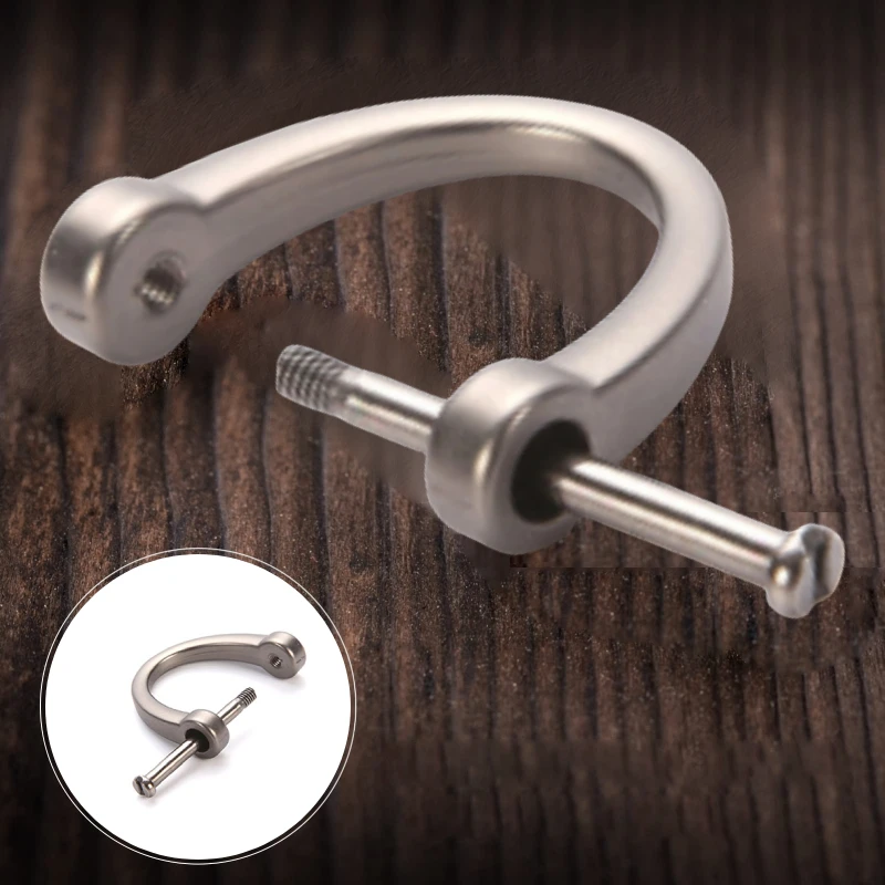 Key Rings with Screw Shackle - Heavy Strong D Rings Car Fob Key Chain Holder - 2/3 Inch/16mm
