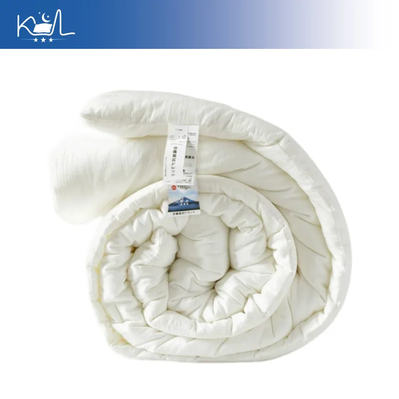 100% Cotton Quilt Comforter Duvet, Lightweight All Season Bedding for Spring Summer Autumn Winter, Single Double Queen King