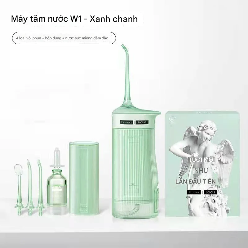 For Soocas W1 portable water flosser with rechargeable removable water tank, suitable for children, home use, and orthodontic us