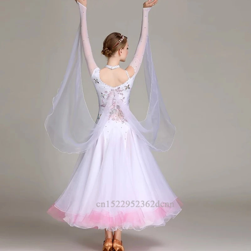 Ballsaal-Tanzkleid für Damen, Wettbewerb, Standard, moderne Tanzkleidung, langärmelig, elegant, Demeanor, Walzer, Bühnenkostüme