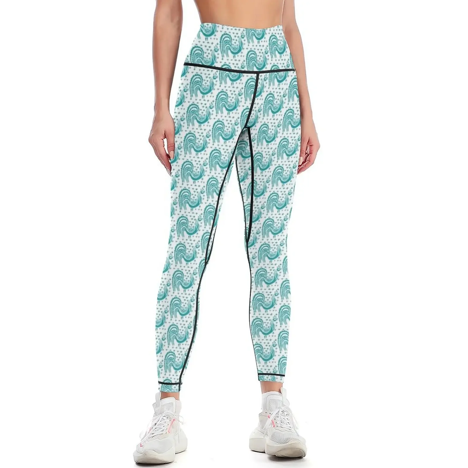 

Vintage Pyrex Butterprint Rooster Leggings Sports pants woman sporty woman gym Womens Leggings