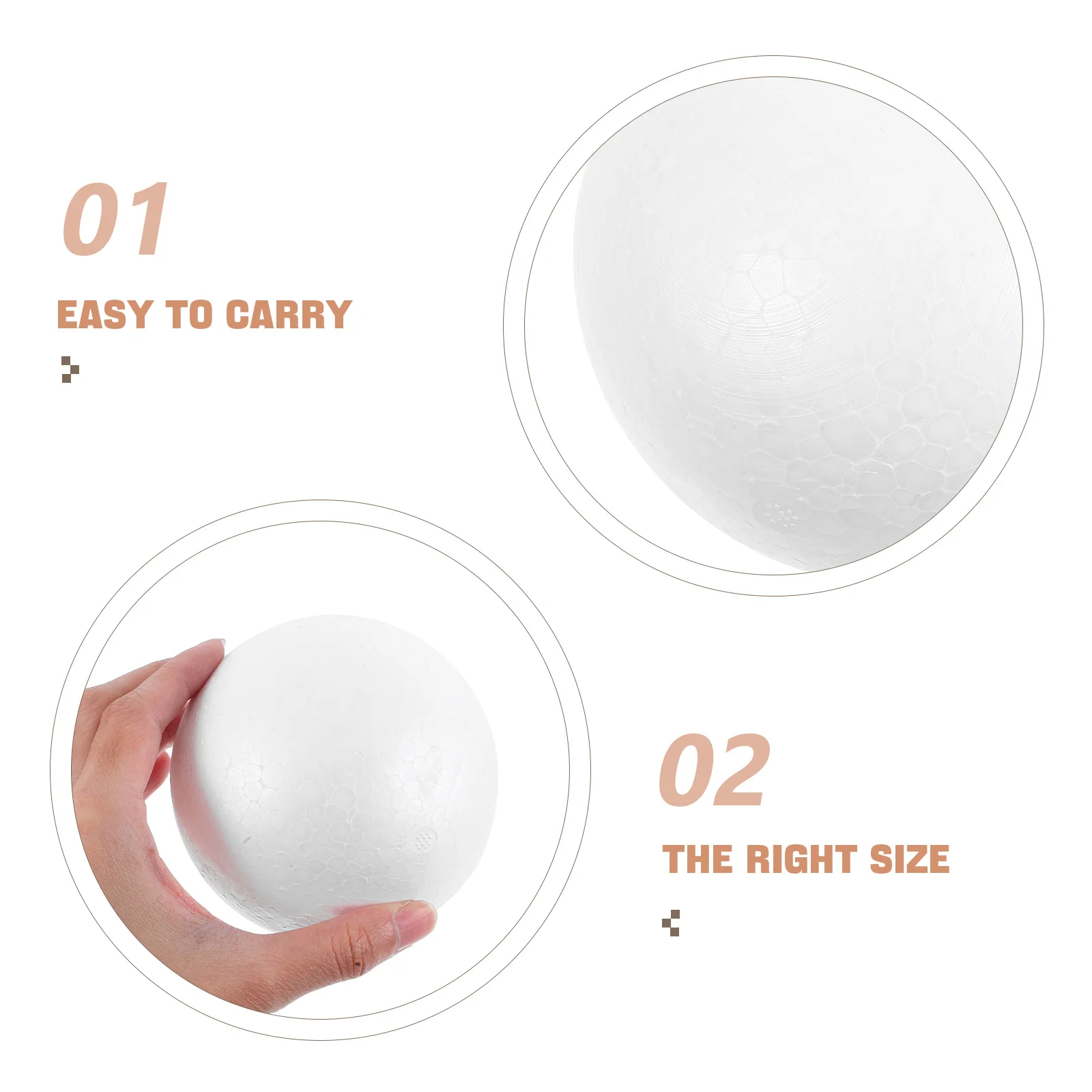 12 stuks schuim ambachtelijke ballen 10 cm effen kinderen doe-het-zelf materiaal voor schilderen winter kerst voorschoolse kleuterschool ornamenten