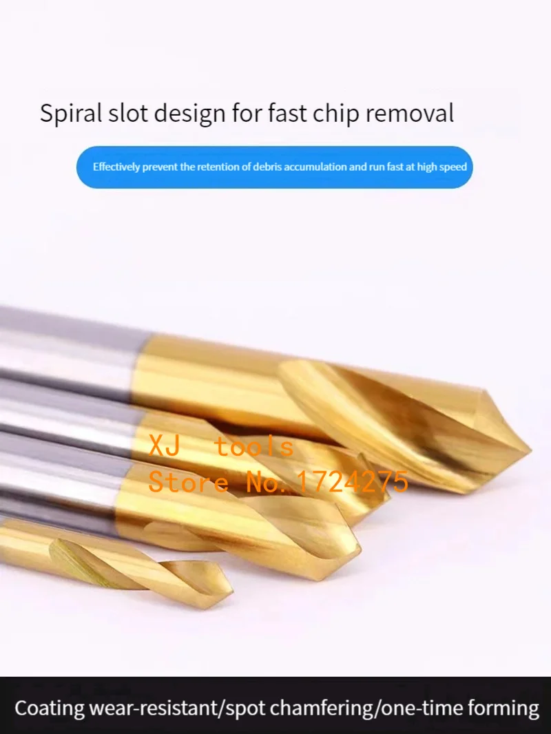 60 90 120 Degree High quality HSS Titanium NC Spot Drill Stub Spotting Location Center Drill Bit Prepare Guide Pilot Hole Tool