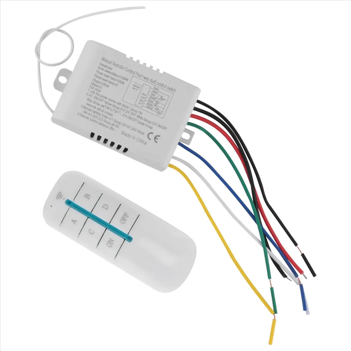 （Trendy）272U4 Way Light Lamp Digital Wireless Remote Control Switch ON/OFF 220V