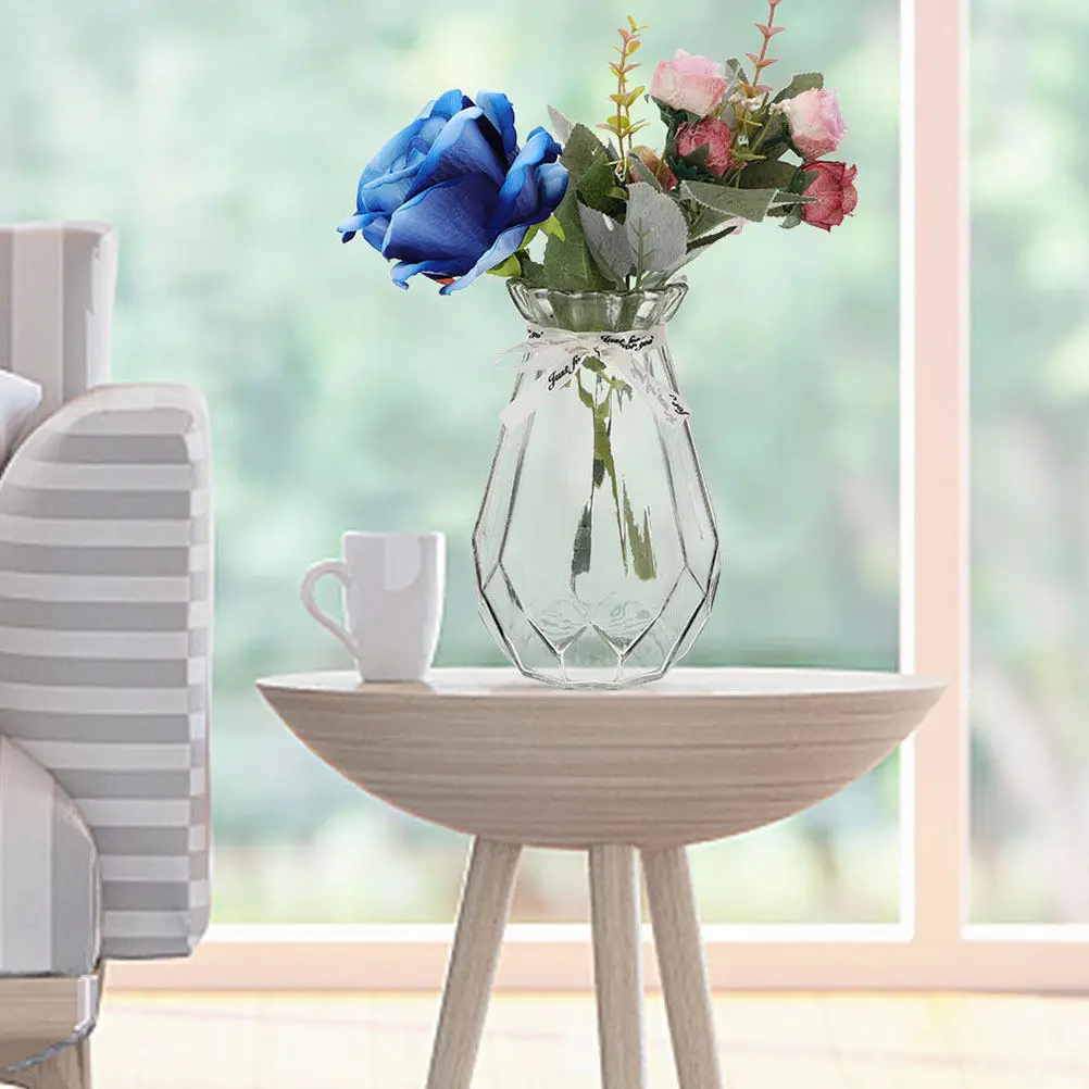 

Glass Vase Transparent Simple Style Hydroponic Plant Holder Flower Arrangement DIY Decoration Home Tabletop Flower Storage