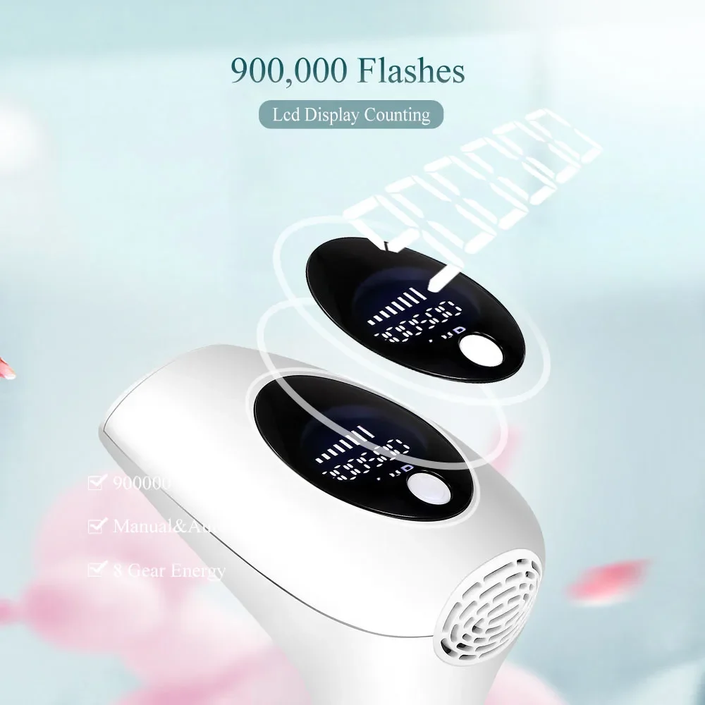 Professional IPL Laser Hair Removal Device for Women Leg, Facial, Bikini, Body - Painless Pulsed Light Depilatory Tool