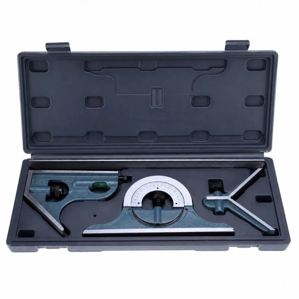4pcs-carbon-steel-combination-angle-square-set-universal-0-180°-bevel-protractor-kit-gauge-adjustable-ruler-measuring-tool-set