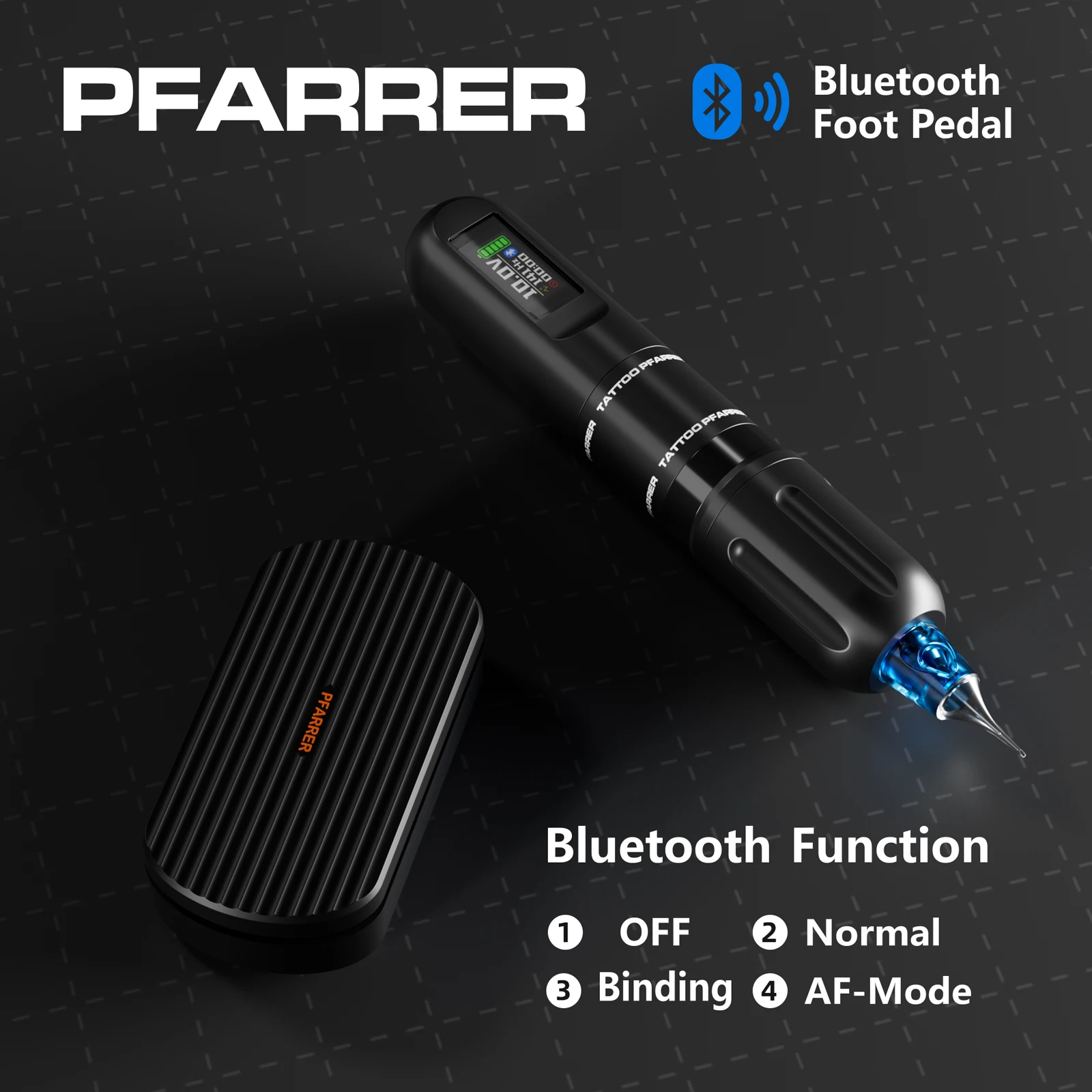 PFARRER Wireless Tattoo Pen Motor Machine 2pcs Battery 1pcs Foot Pedal Permanent Makeup Professional For Tattoo Artists Supplies