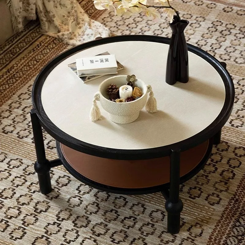 Minimalist living room dual-purpose balcony exquisite small tea table, tea table solid wood homestay rental house with simple