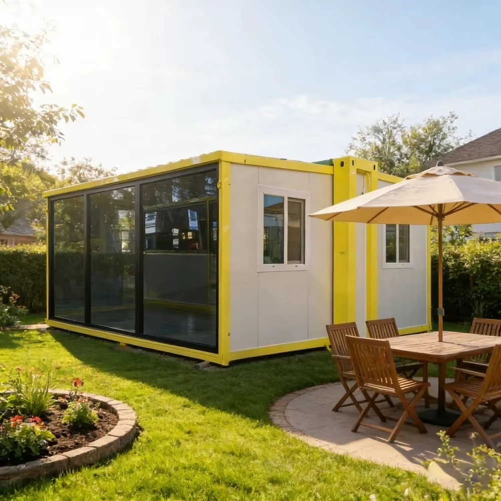 Luxury Steel Sandwich Panel Folding Container Modular House Office Building Modern Design Insulated Waterproof Fireproof