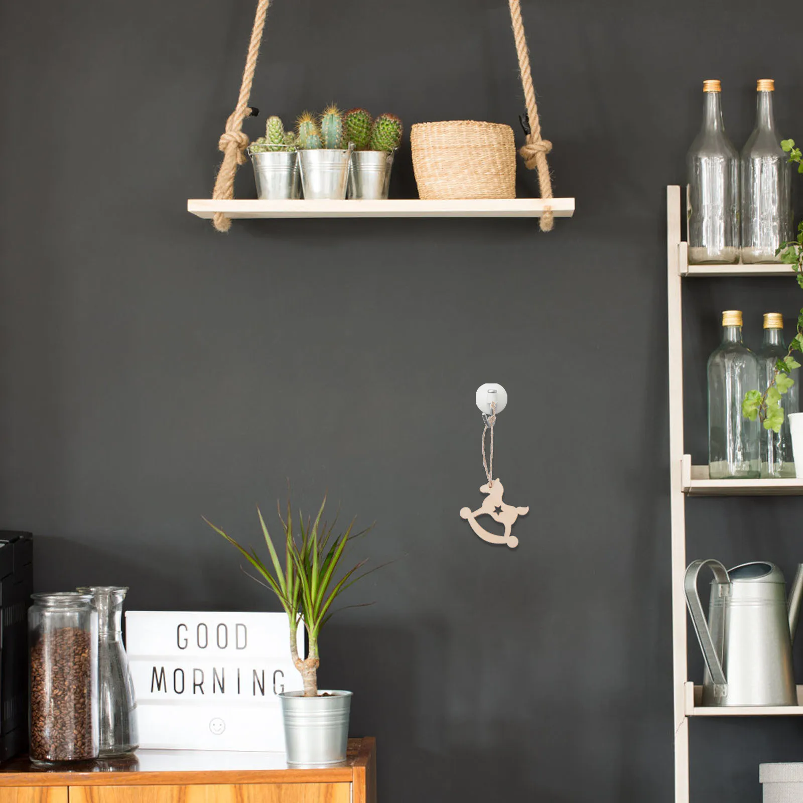 

1Set Creative Wooden Horse Ornaments Handcrafted Rustic Charm DIY Home Party Decor Animal Cutouts for Crafts Wooden Ornaments