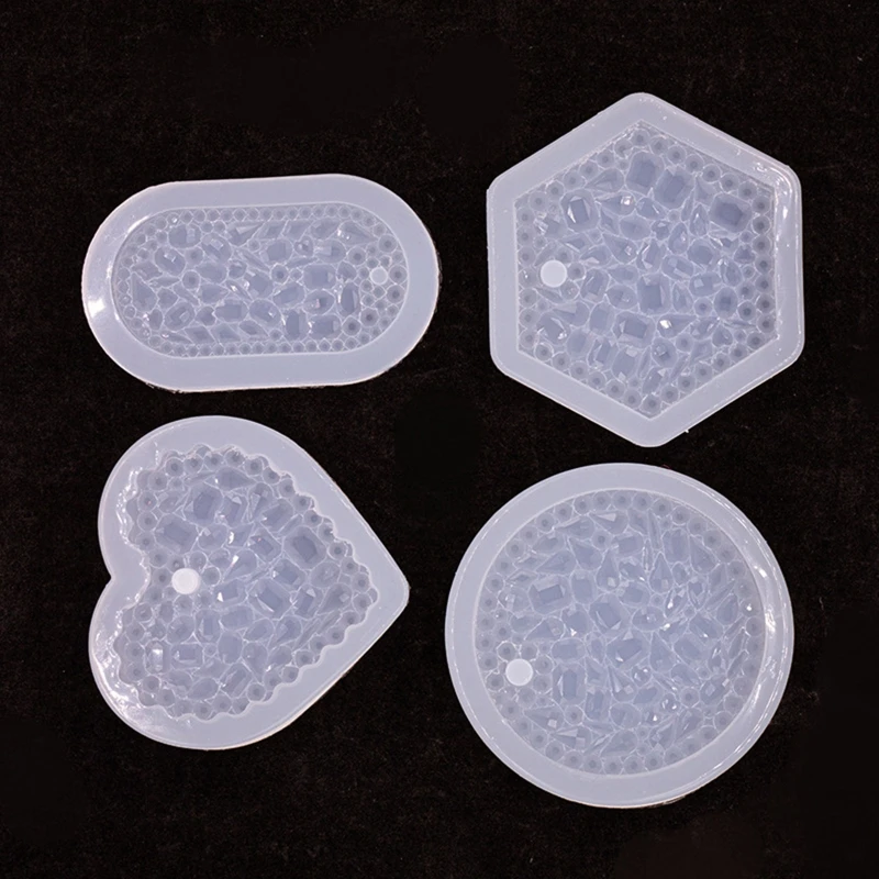 Diamonds Resin Silicone Molds,Resin Pendant Mold for Keychain Crafts Making Drop Shipping