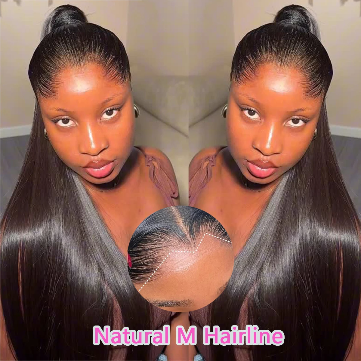 

Lagos Hairline Wig 13x4 13x6 HD Invisible Lace Frontal Wig 400 Density Straight Human Hair Glueless Wig Preplucked Wear&Go Wigs