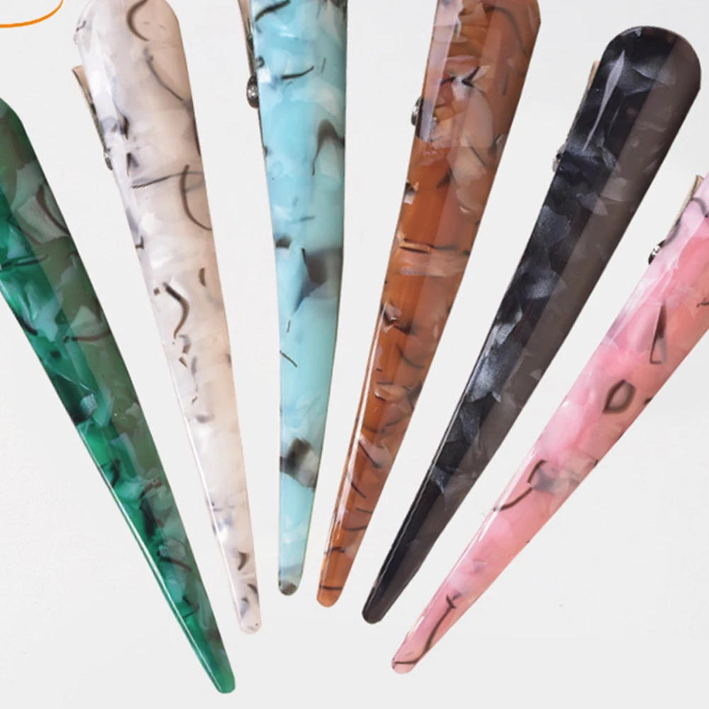 

6 Pcs Ox Horn Hairpin Fashion Accessories Durable Material Exquisite Design Ponytail Clip Hair Clips for Girls Hair Decor