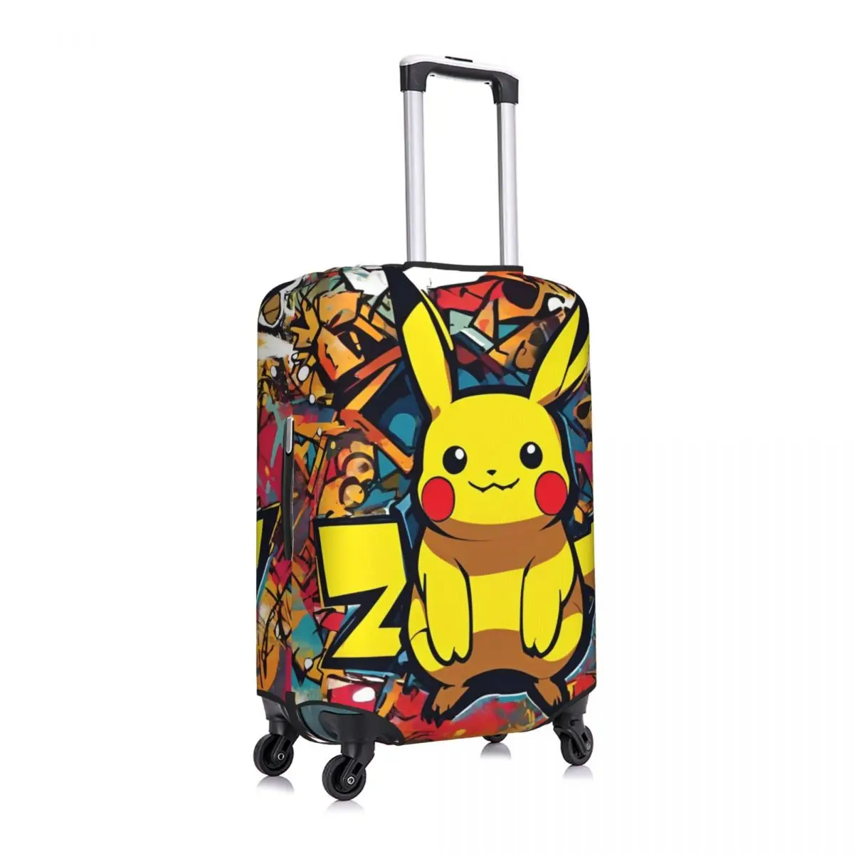 Pokemon Pikachu Suitcase Cover Cruise Trip Vacation Strectch Luggage Case Protection