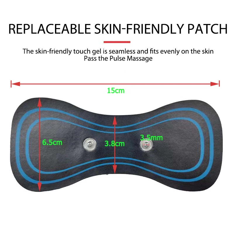 19 Levels EMS Neck Electric Massager Patch Pulse Muscle Stimulator Gel Pad Relieve Fatigue Cervical Massage Sticker Portable view 3