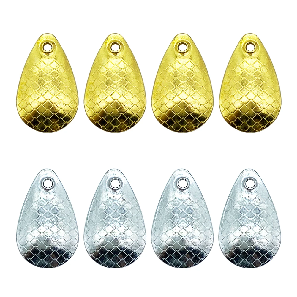 50Pcs Melon Sequins thickened fish scale sequins Horses mouth IOU Lure bait to rotate gold silver Fishing accessories