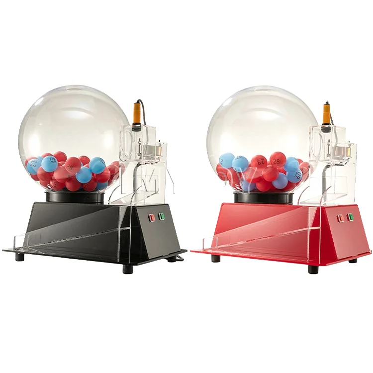 Mini Retail Professional Electronic Bingo Machine Automatic Acrylic Lottery Cage Ball Dispenser for Party Game