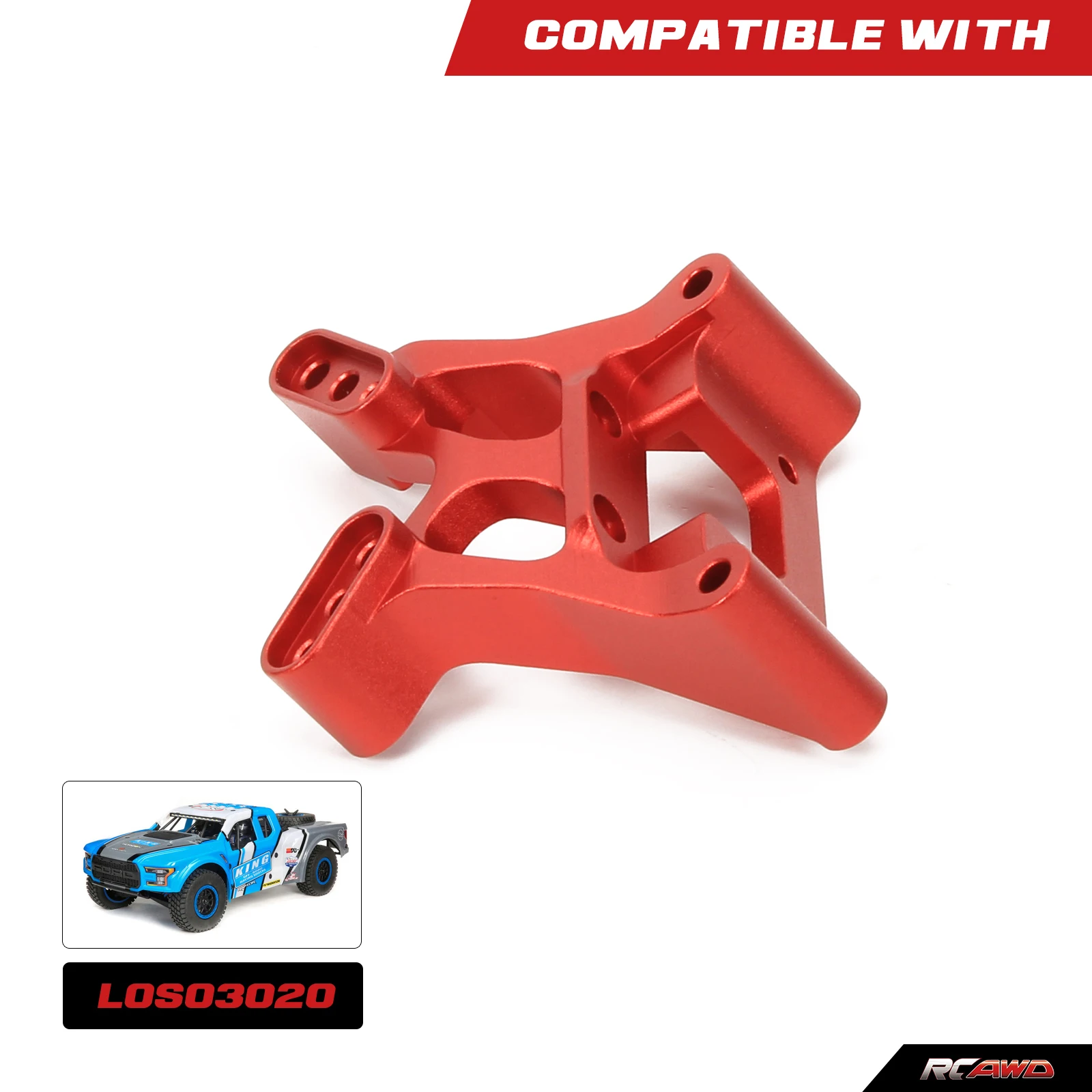 Liga de alumínio frente shock tower para 1/10 losi baja rey rc carro upgrded parte