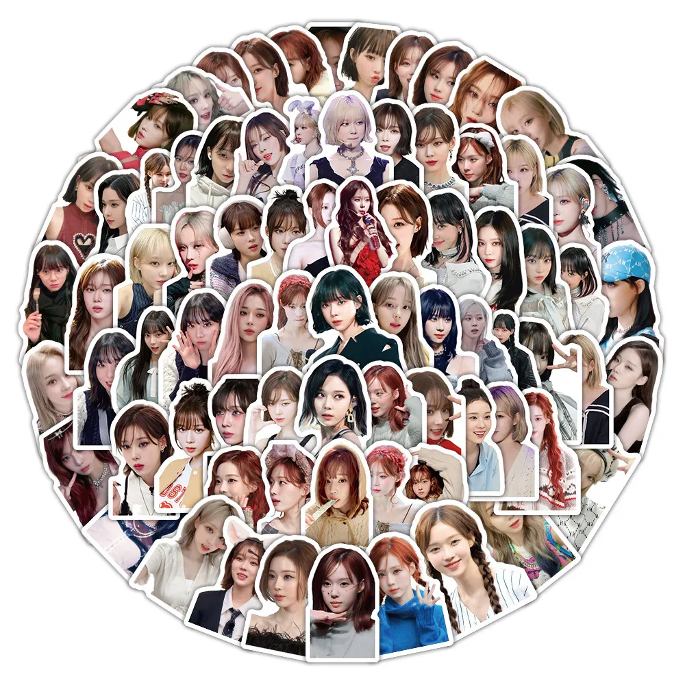 مجموعة ملصقات شتوية (aespa) مكونة من 103 قطع - ديكور K-pop Idol للهاتف والكمبيوتر المحمول ومجموعة MYs