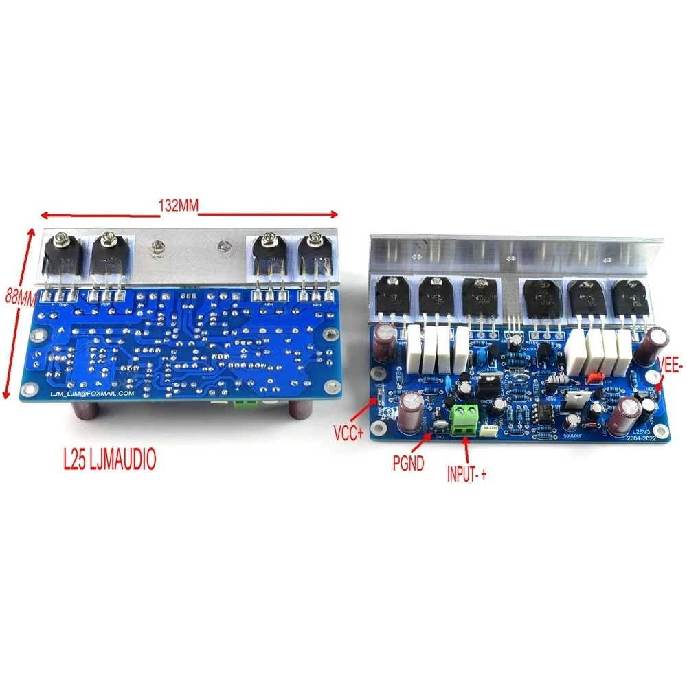Adapted for 1pair L25 Pre- and Post-amplifier Finished Board Dual Channel 250W 8R