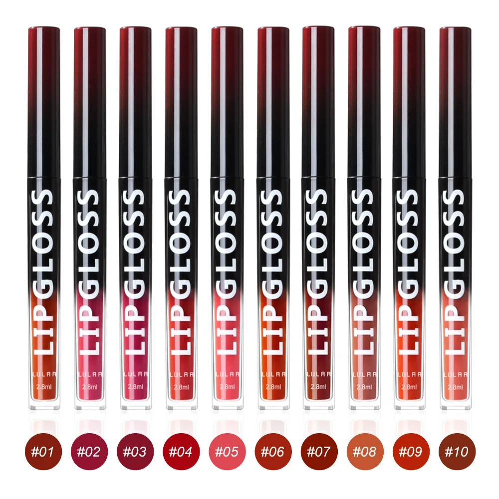 1~4PCS Air Matte Lip Gloss Velvet Lip Glaze Waterproof And Not Easy To Fade 10 Color Matte Lip Gloss TSLM1